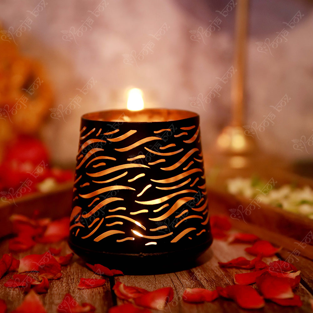 Classic Black Layer Design Candle Holder