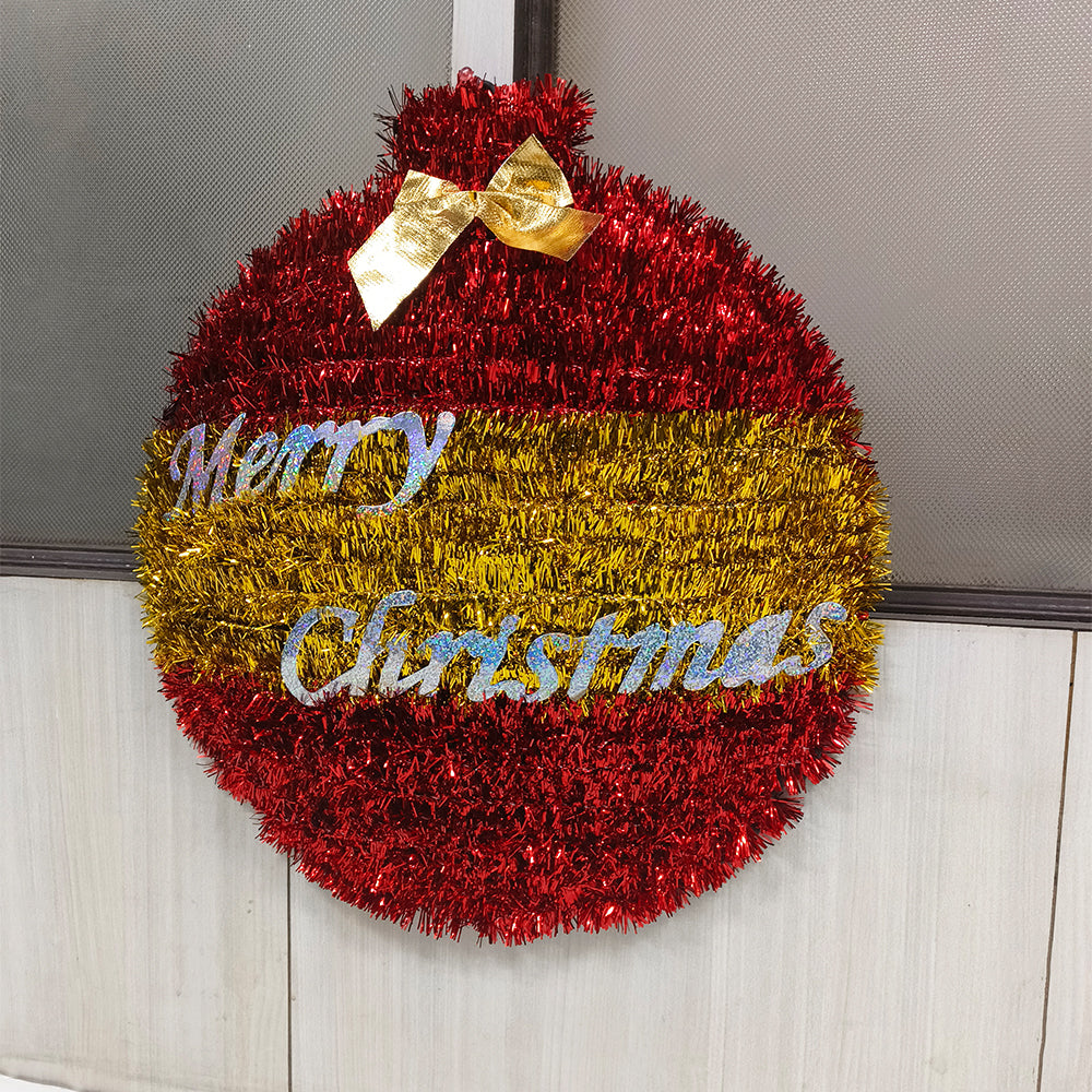 Festive Merry Christmas Wreath Wall Hanging Ornament