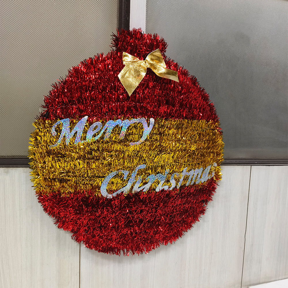 Festive Merry Christmas Wreath Wall Hanging Ornament