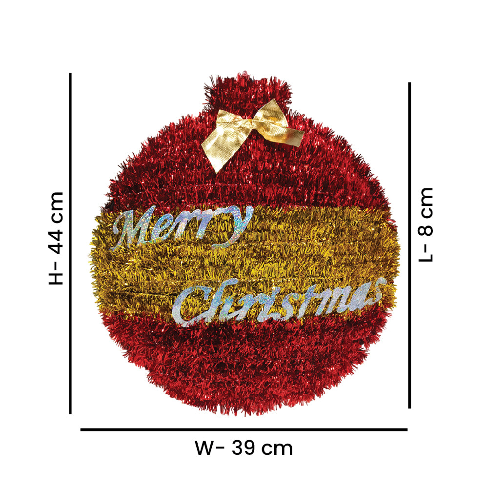 Festive Merry Christmas Wreath Wall Hanging Ornament