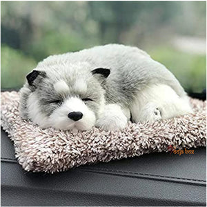 Realistic Sleeping Plush Toy Breathing Furry Dog Stuffed